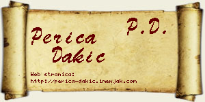 Perica Dakić vizit kartica